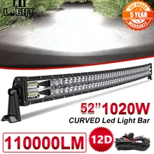 CO LIGHT 22 32 42 52 inch Curved Led Light Bar 420W 620W 820W 1020W COMBO Dual Row Driving Offroad Car Tractor Truck 4x4 SUV ATV