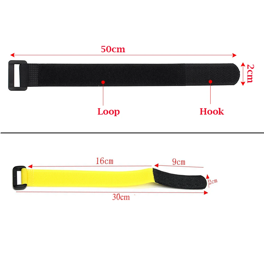 

10PCS 20*500mm Reusable Fastening Bike Tie Nylon Hook & Loop Durable Multil Purpose Self-adhesive High Quality Strap Cable Ties