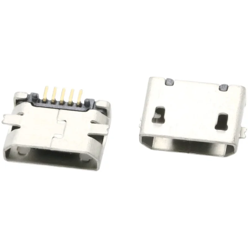 50 шт./лот гнездо Micro USB 5P 5-контактный патч SMD 2-футовая фиксированная ножка 5 9 SMT с