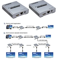 4k 120m hdmi extender cascade connection via cat5e cat6 rj45 ethernet network cable tx rx kit for ps4 dvd player tv box pc to tv
