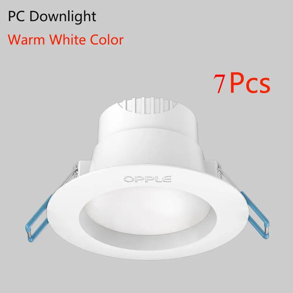 7pcs warm white Xiaomi Opple светодиодный светильник 3 Вт угол 120 градусов светильник ing белый светильник и теплый потолочный встраиваемый светильник для дома и офиса - Цвет: 7pcs warm white