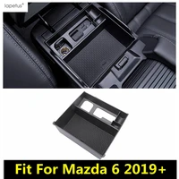 central control armrest container holder tray storage box organizer case cover trim plastic interior kit for mazda 6 2019 2020