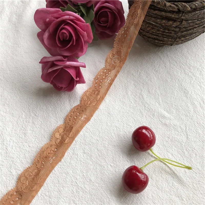 2,5 см S1207 Ткань для шитья одежды своими руками отделка цвета слоновой кости хлопковая вязаная кружевная ткань лента аксессуары ручной работы Рукоделие