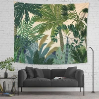 abstract painting tree hanging wall tapestry forest landscape tropical beach psychedelic tapestries farmhouse wall decor carpet