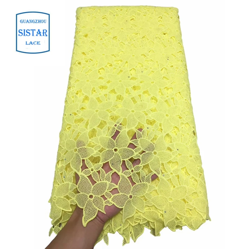 Guipure Cord Fabric Nigerian Milk Silk Lace with Stones White Color Hollow Out for Wedding Party 2020 | Аксессуары для одежды