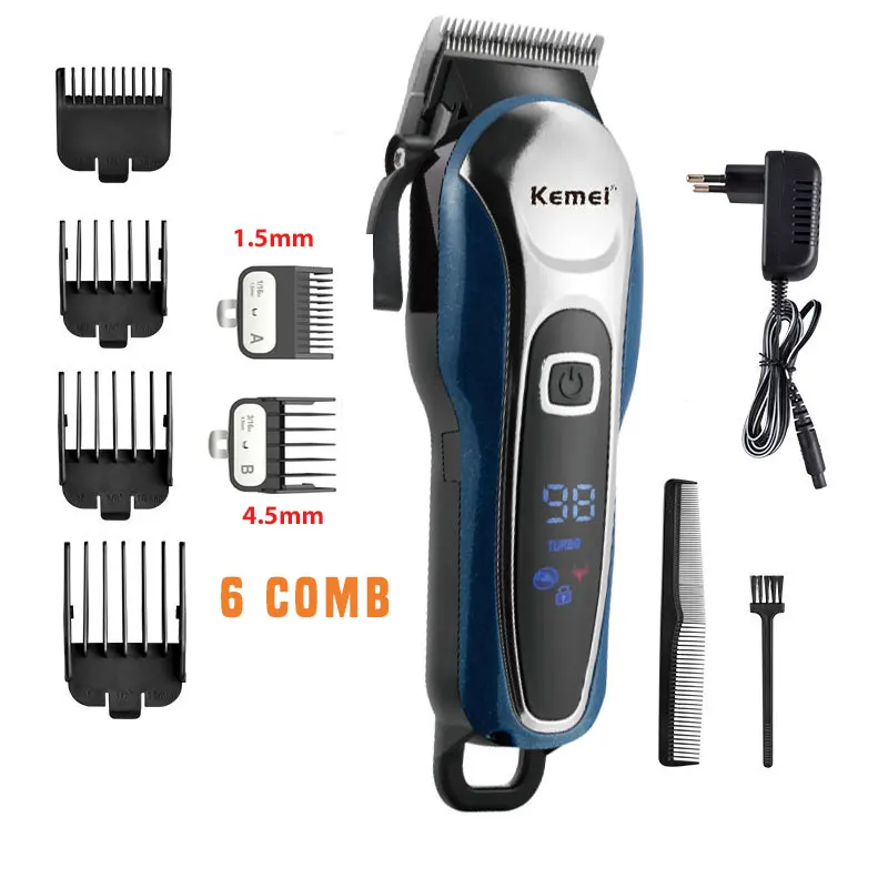 100 240 В с турбонаддувом профессиональный триммер для волос аккумуляторная