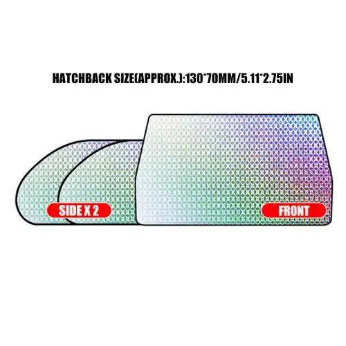 a set For hatchback Козырек от солнца на лобовое стекло универсальный беспроблемный автомобильный солнцезащитный козырек сохраняет ваш автомобиль прохладным УФ-солнцем и тепловым отражателем - Цвет: a set For hatchback