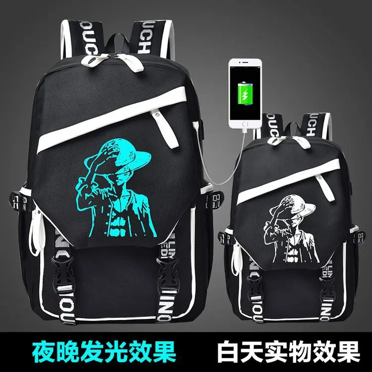 Новинка светящаяся школьная сумка для студентов рюкзак ноутбука аниме мальчиков
