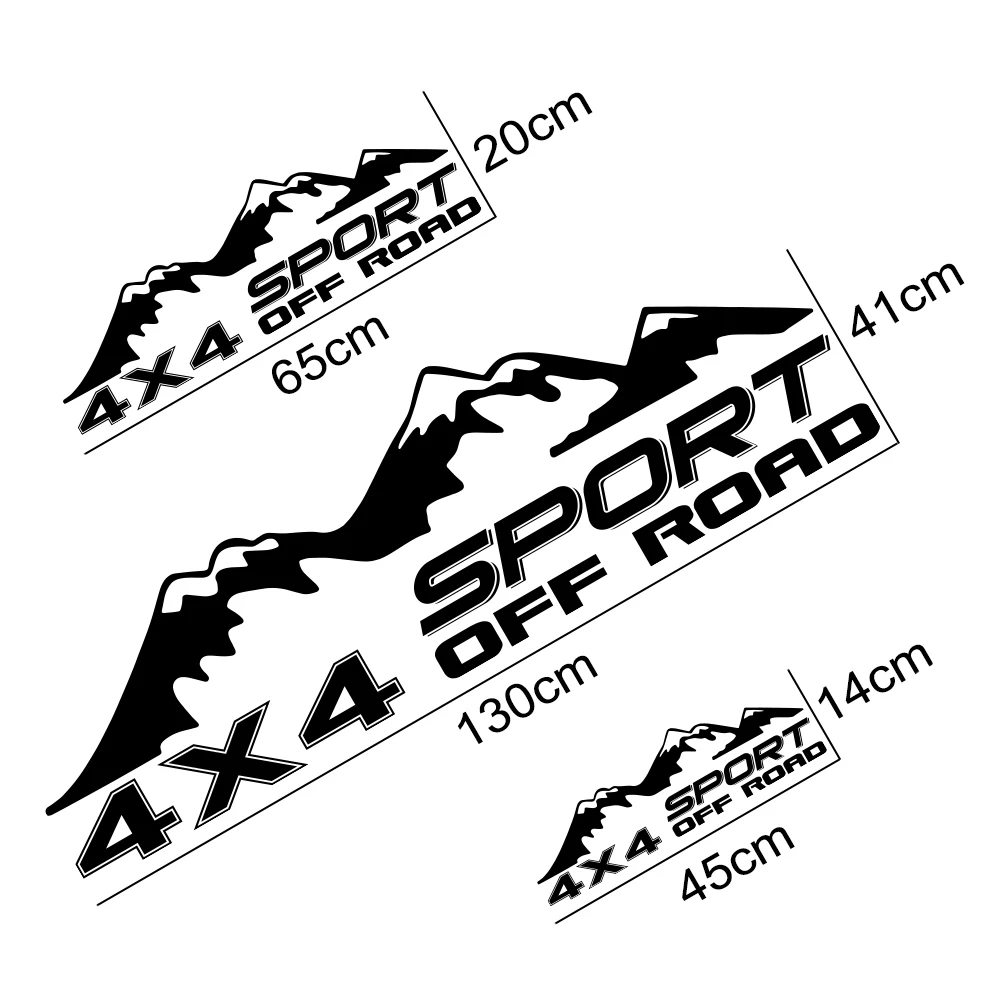 2 шт. наклейки на боковые двери автомобиля для Ford Raptor Ranger VW Amarok Isuzu Dmax Mitsubishi L200 Triton