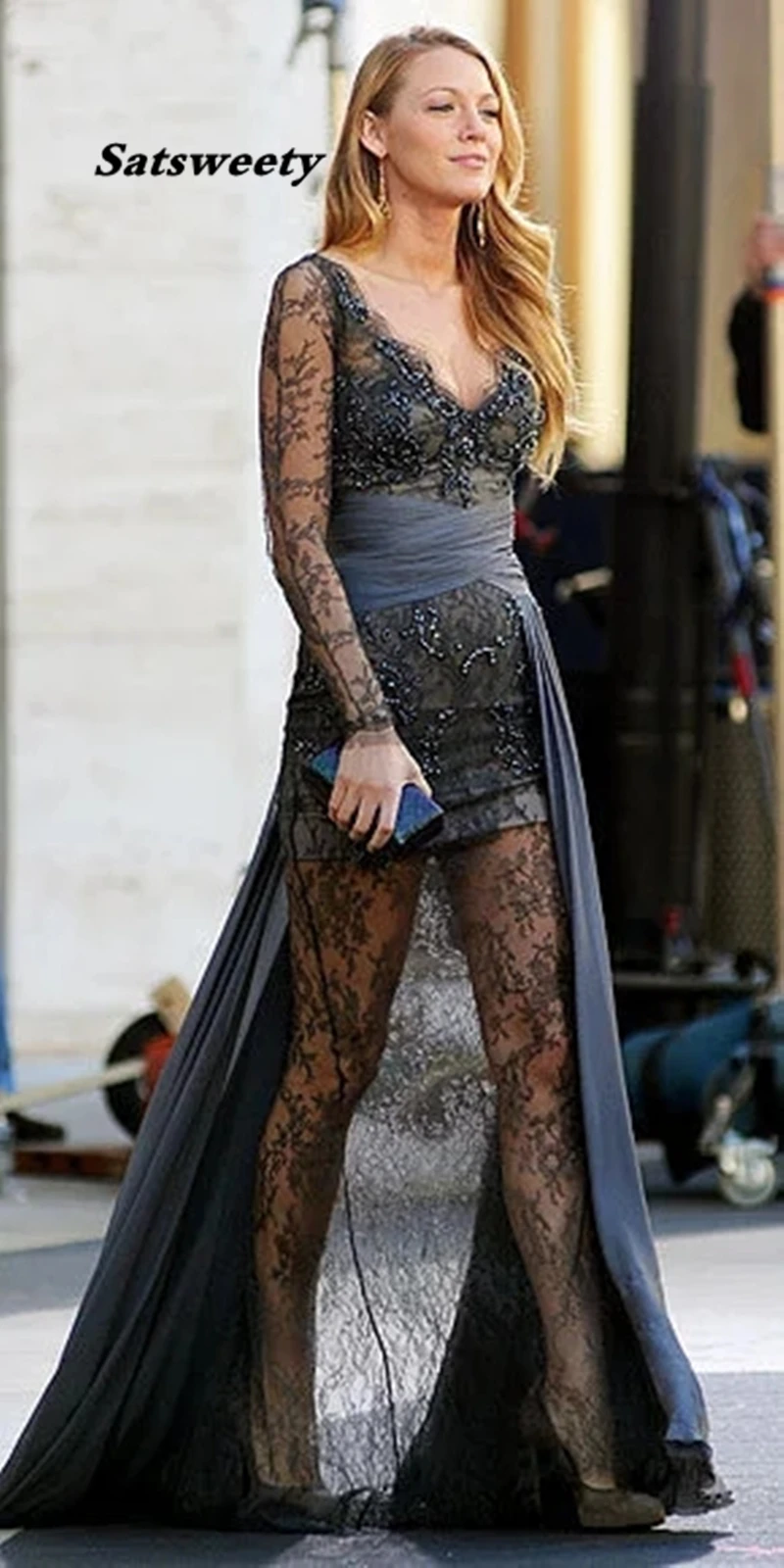 Женское вечернее платье знаменитости с красным ковром кружевами 2019|gossip girl formal