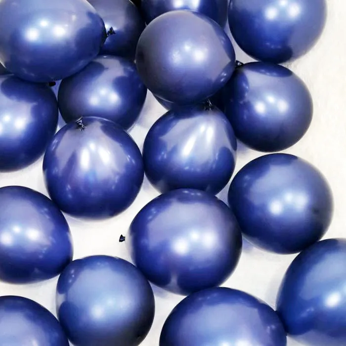 Металлические светящиеся синие воздушные шары 30 шт. темно синий латексный шар
