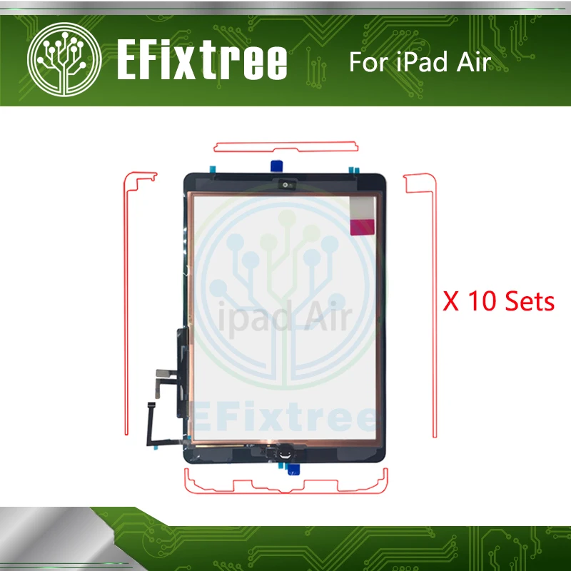 Клейкая лента 10 шт./лот бумажная для дигитайзера переднее стекло iPad Air 5 2017
