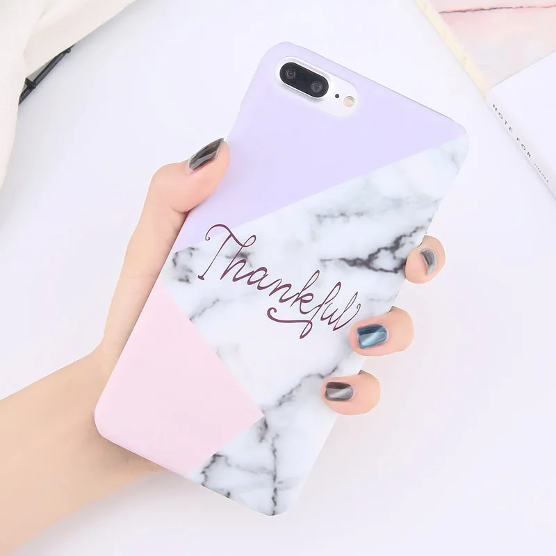 USLION цветочный лист печати чехол для телефона для iPhone 7 Plus XR XS Max ананас мрамор твердый PC Обложка письмо чехол для iPhone X 8 6 Plus - Цвет: SJ7883