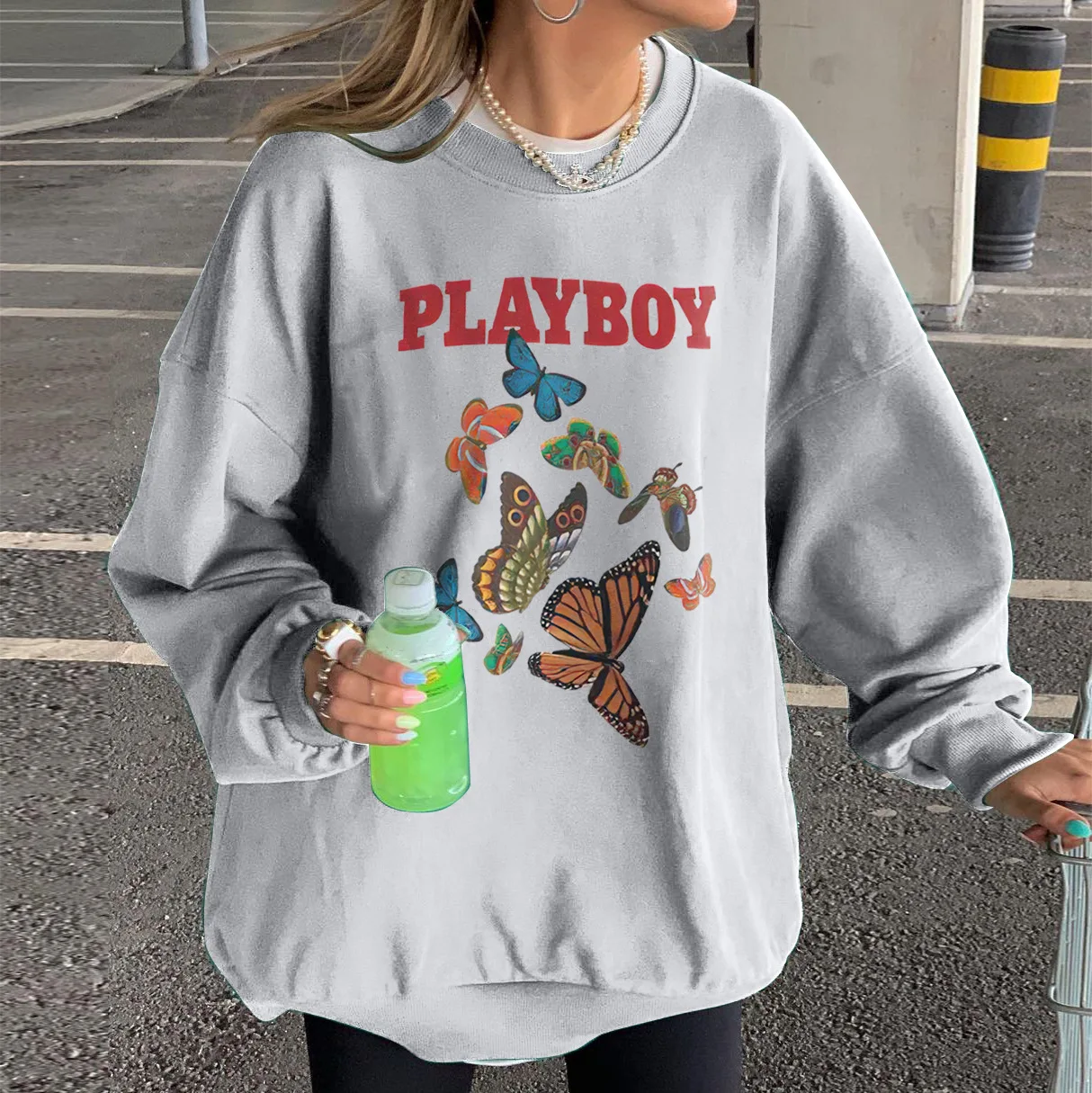 

Sweatshirt Women's Hoodies 2021 New Street Trend Women's Clothing Printed Long Sleeve Streetwear Pullovers Tops Female Hoodie