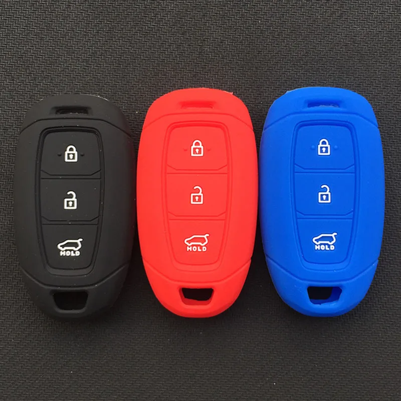 Силиконовый резиновый чехол для автомобильного ключа hyundai kona 2017 i30 ix35 solaris Azera ELANTRA