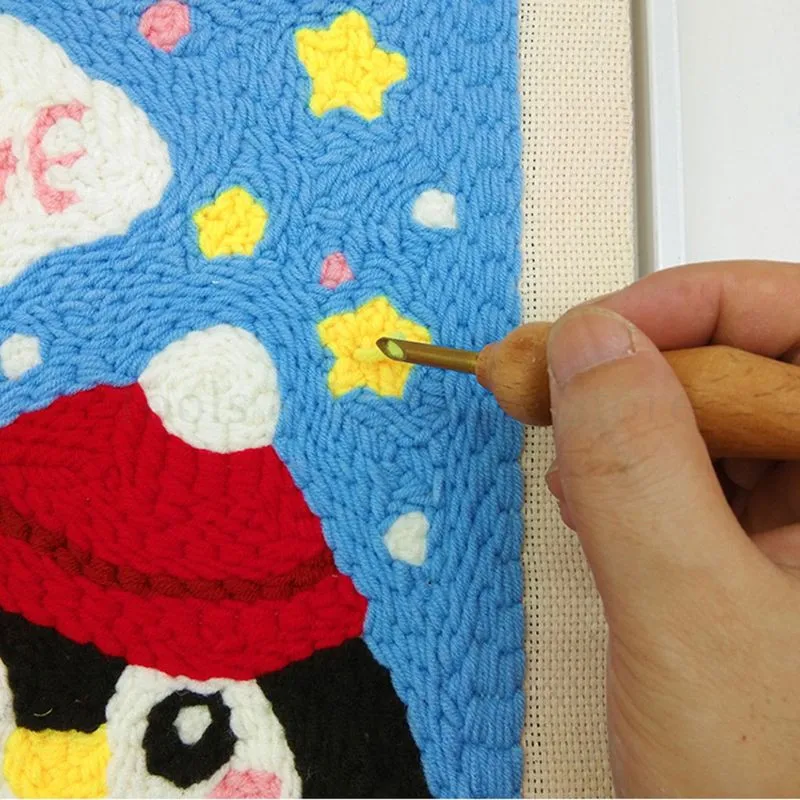 OOTDTY прочная ручка для вязания и вышивания перфоратор набор игл сделай сам