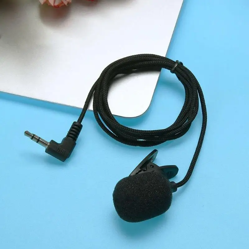 Проводной мини микрофон с зажимом 3 5 мм и внешним аудио адаптером Mini USB для камеры