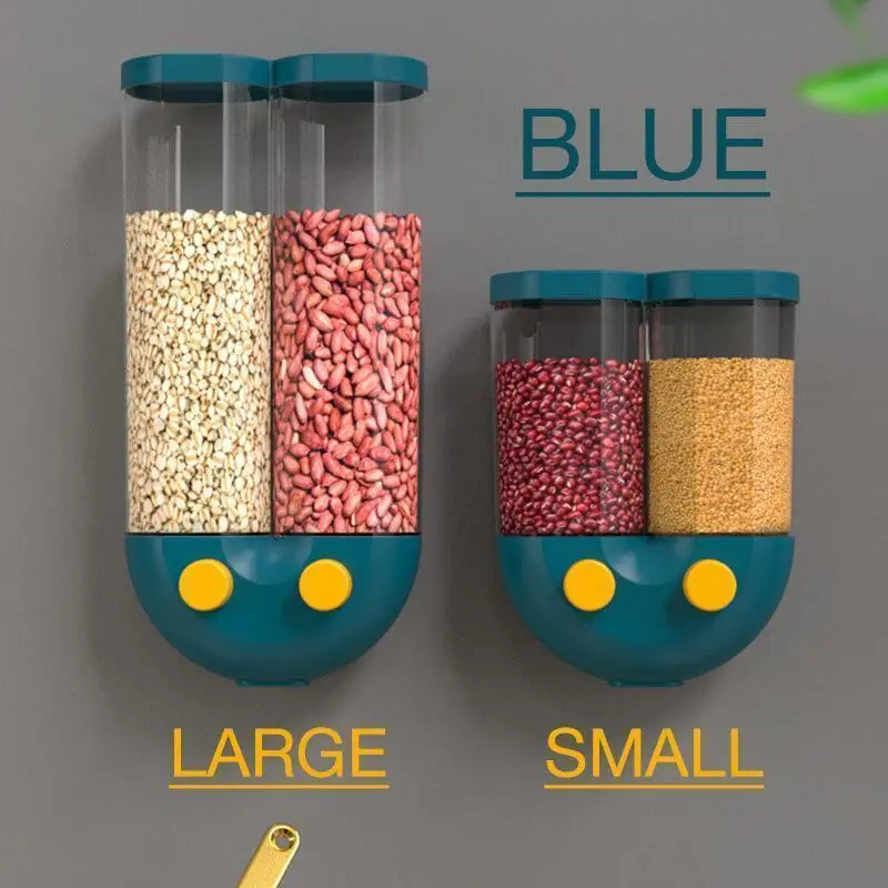 

Push-type Wall-mounted Grain Storage Tank Kitchen Wall-Mounted Storage Box Grain Storage Tank Sealed Cans Manual Cereal