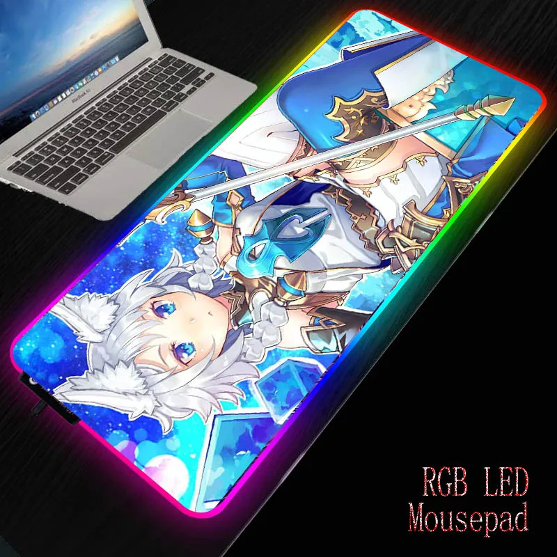 

Mairuige Japanese Cartoon Anime Girl Mouse Pad RGB LED Mouse Mat Computer Keyboard Game Play Mat Mause Carpet Gaming Mouse Pad