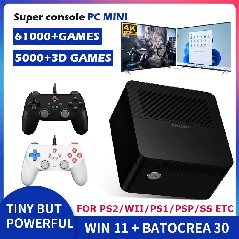 Ретро видео игровые консоли супер консоль X PC Mini Box Windows 11 ключ для