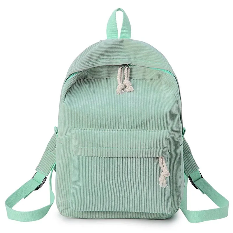 2022 Women Preppy Style Backpack Soft Fabric Corduroy School Backpack for Teenage Girls DSA1