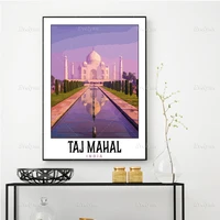 taj mahal travel poster modern wall art modular pictures nordic abstract painting poster and prin canvas living room home decor