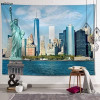famous statue of liberty tapestry customizable bohemian wall hanging room carpet hd tapestries art home decoration accessories
