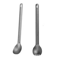 titanium spoon outdoor mini portable lightweight useful titanium alloy camping cutlery spork fork spoon camping equipment