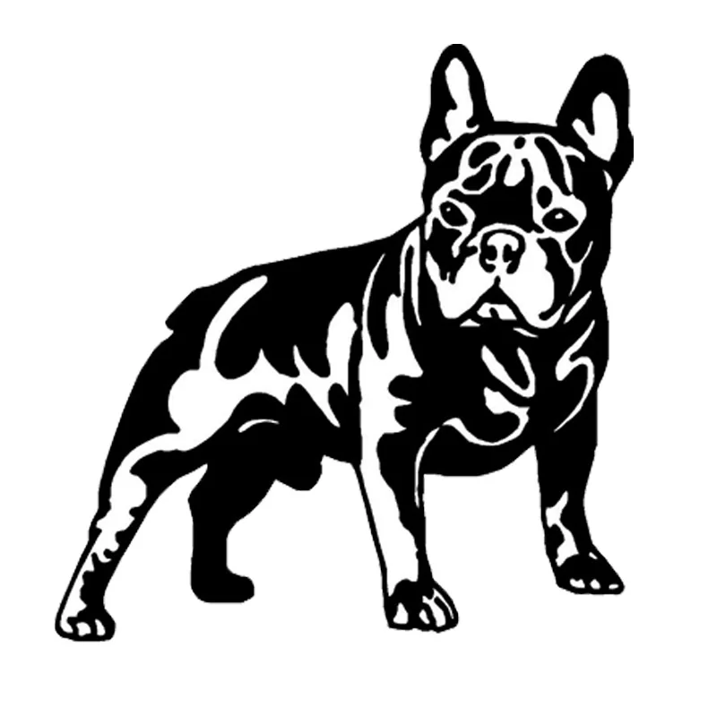 

16.3*15.8cm Cute french bulldog Car Sticker Motorcycle Bumper Trunk Laptop Window Decals Vinyl Car Styling Decoration