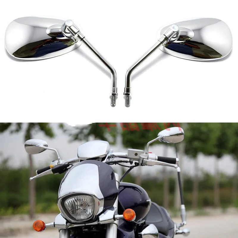 Серебристое хромированное Ретро Зеркало заднего вида для мотоцикла vespa harley softail