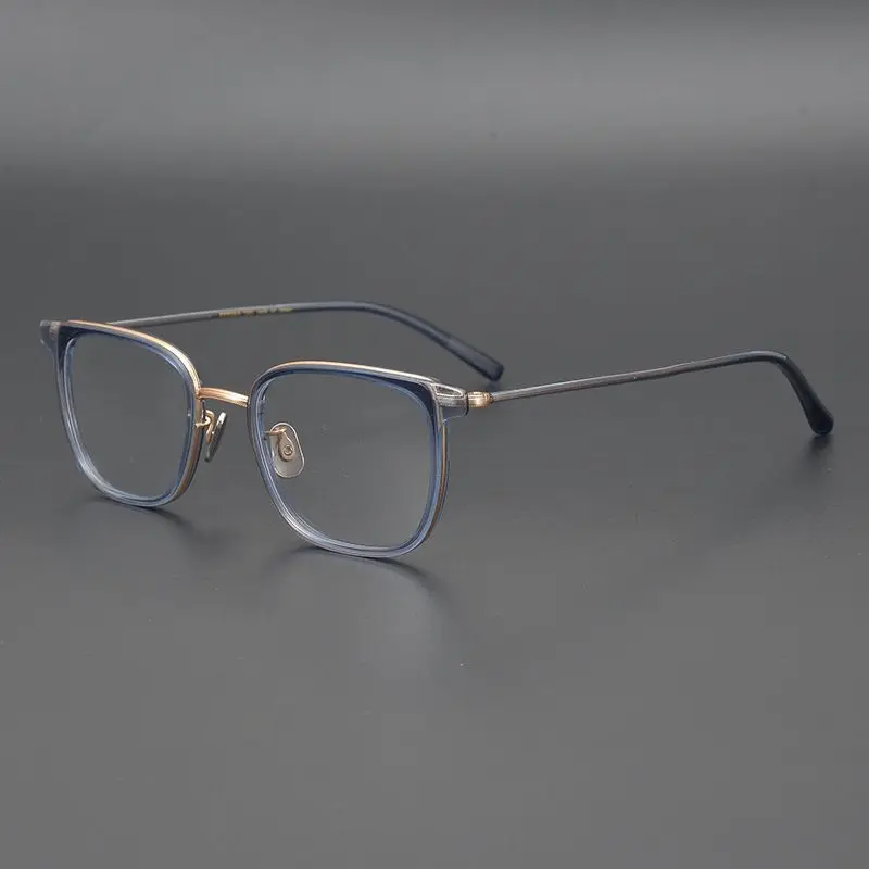 

Titanium Computer Glasses Men Classic Square Frame High Quality Eyeglasses Women Prescription Myopia Eyewear Larger Face