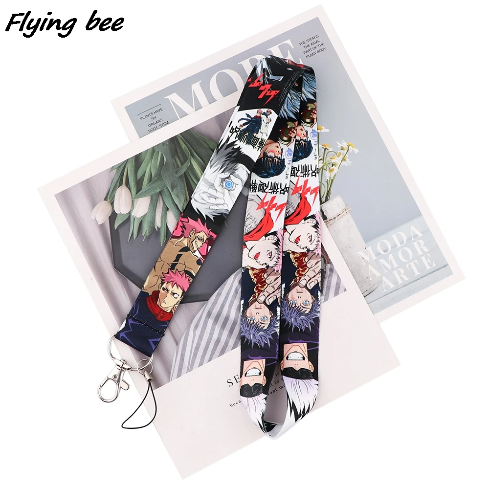 

Flyingbee Jujutsu Kaisen Neck Strap Lanyard For Keys ID Card Gym Mobile Phone Straps USB Badge Holder DIY Lariat Lanyard X1779