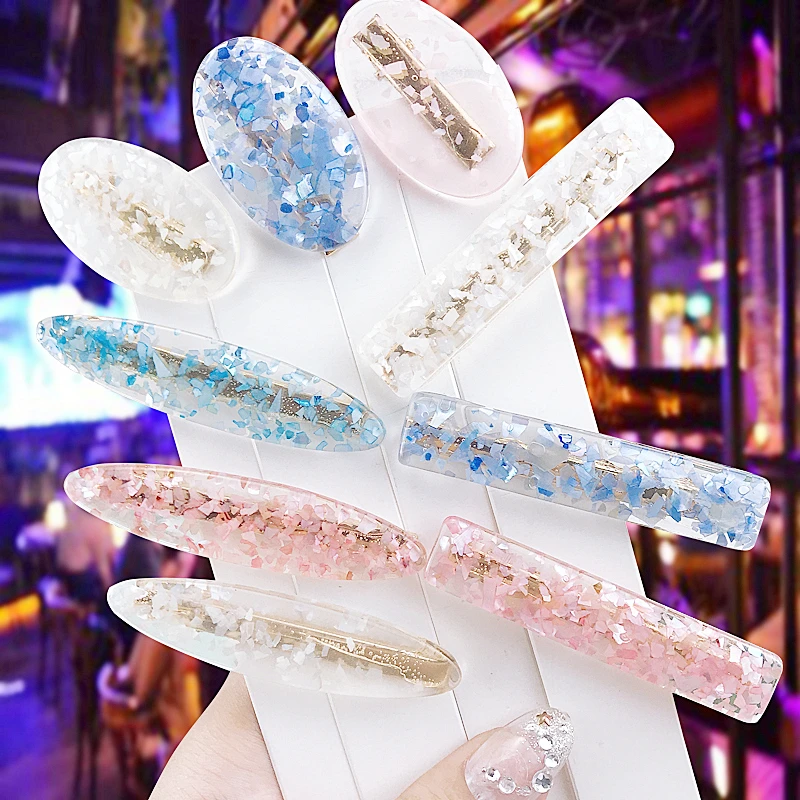 1 набор корейский стиль фотофольга новая девушка зажим для волос геометрический