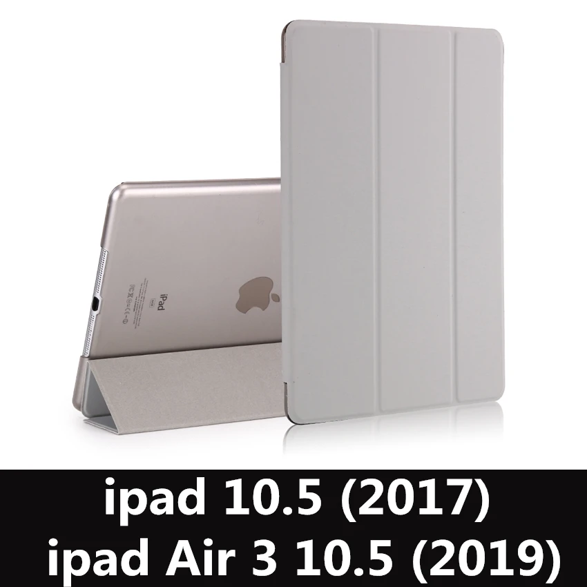 Чехол для iPad 9,7 6-го поколения, Чехол Air 3 2 1 Pro 10,5, прозрачный чехол, умный чехол из искусственной кожи для сна - Цвет: gray-L-Air3 10.5