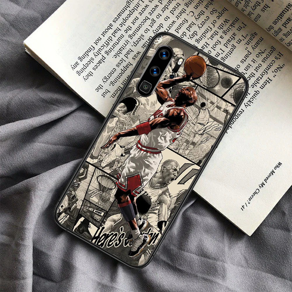 

Basketball Jordan 23 Phone Case For Huawei P Mate Smart 10 20 30 40 Lite Z 2019 Pro black Etui Trend Shell Pretty Cover Soft