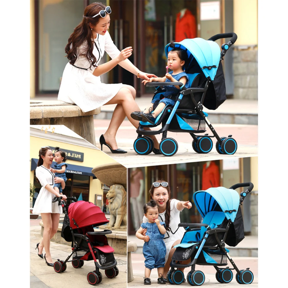 Yoya/складная детская коляска на четырех колесах легкая может сидеть или лежать