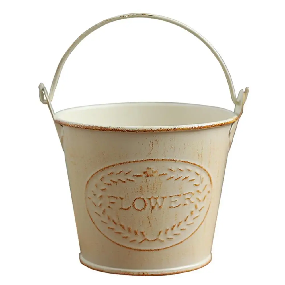 Винтажный Железный художественный суккулентный цветочный горшок ведро