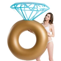 diamond ring design inflatable swimming ring pool lounge adult giant pool float mattres swimming circle water pool toys