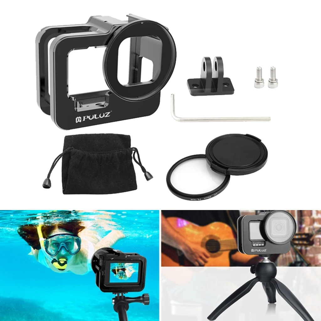 

Защитный чехол из алюминиевого сплава с ЧПУ для GoPro HERO9, черный