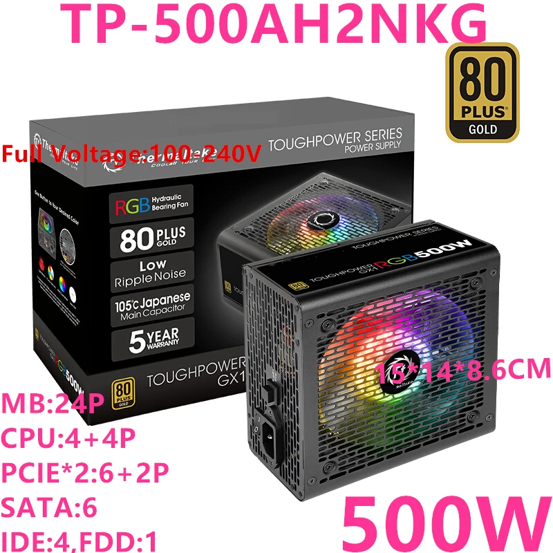 Новый оригинальный блок питания для Thermaltake(Tt) жесткий GX1 RGB 500 Вт 2060 бесшумный