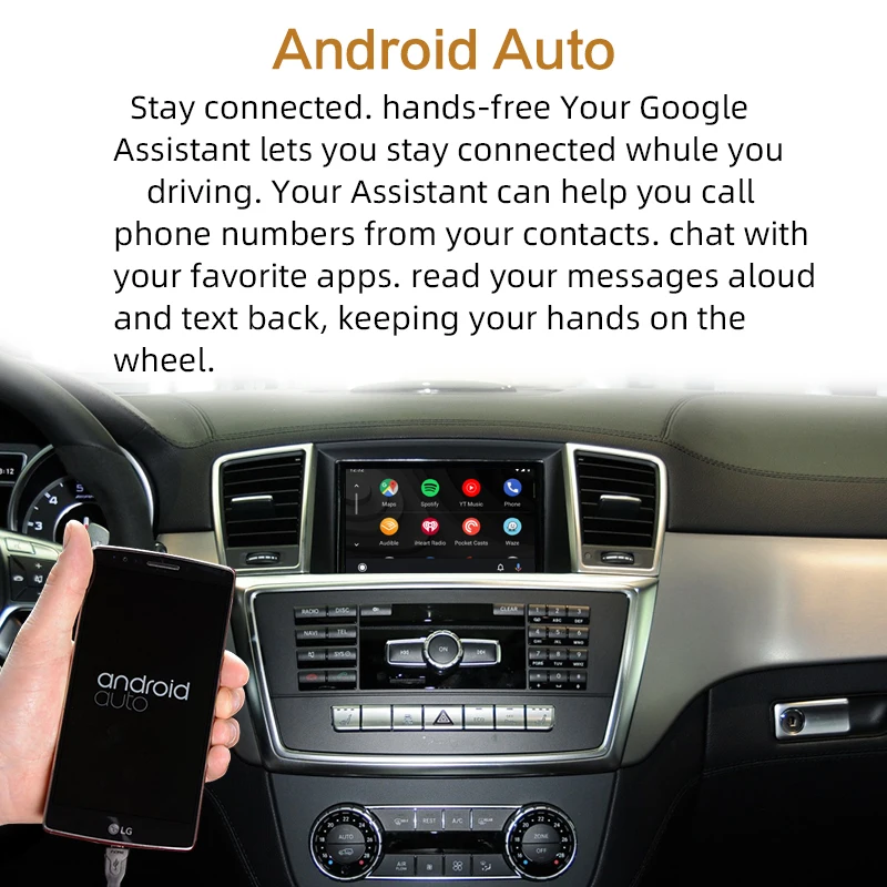 Беспроводная автомобильная игра для Mercedes ML class W166 2012-2015 NTG4.5 4 7 Apple Carplay Android