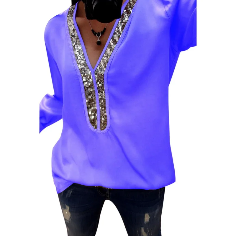 Женская однотонная свободная облегающая Повседневная футболка с v образным