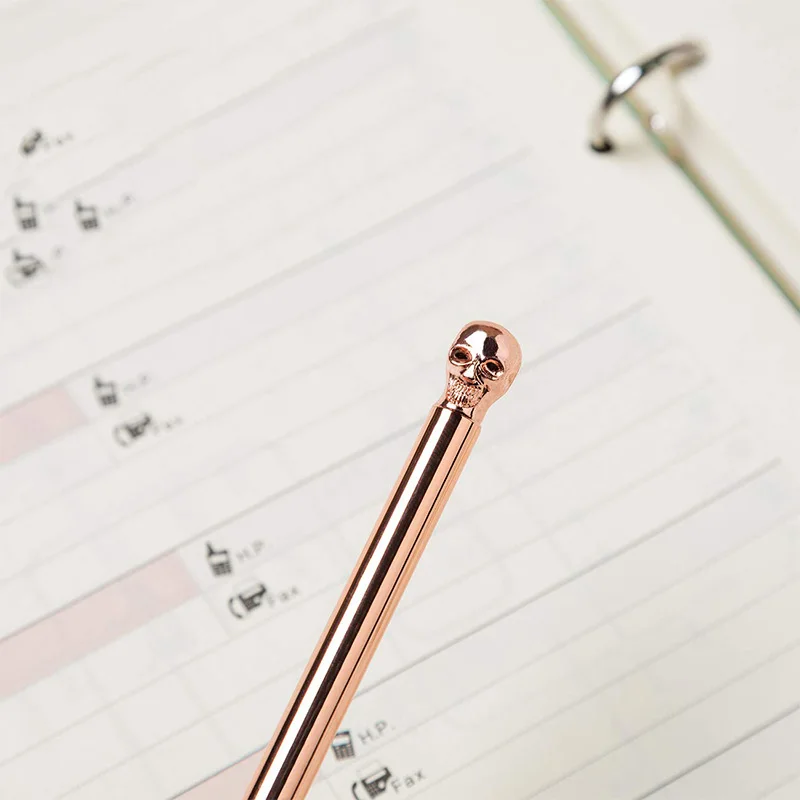 

Novelty Skull Ballpoint Pens,Metal Writing Pen for Nurse Dr. Stationery Crazy Student Gift (Pack 4)
