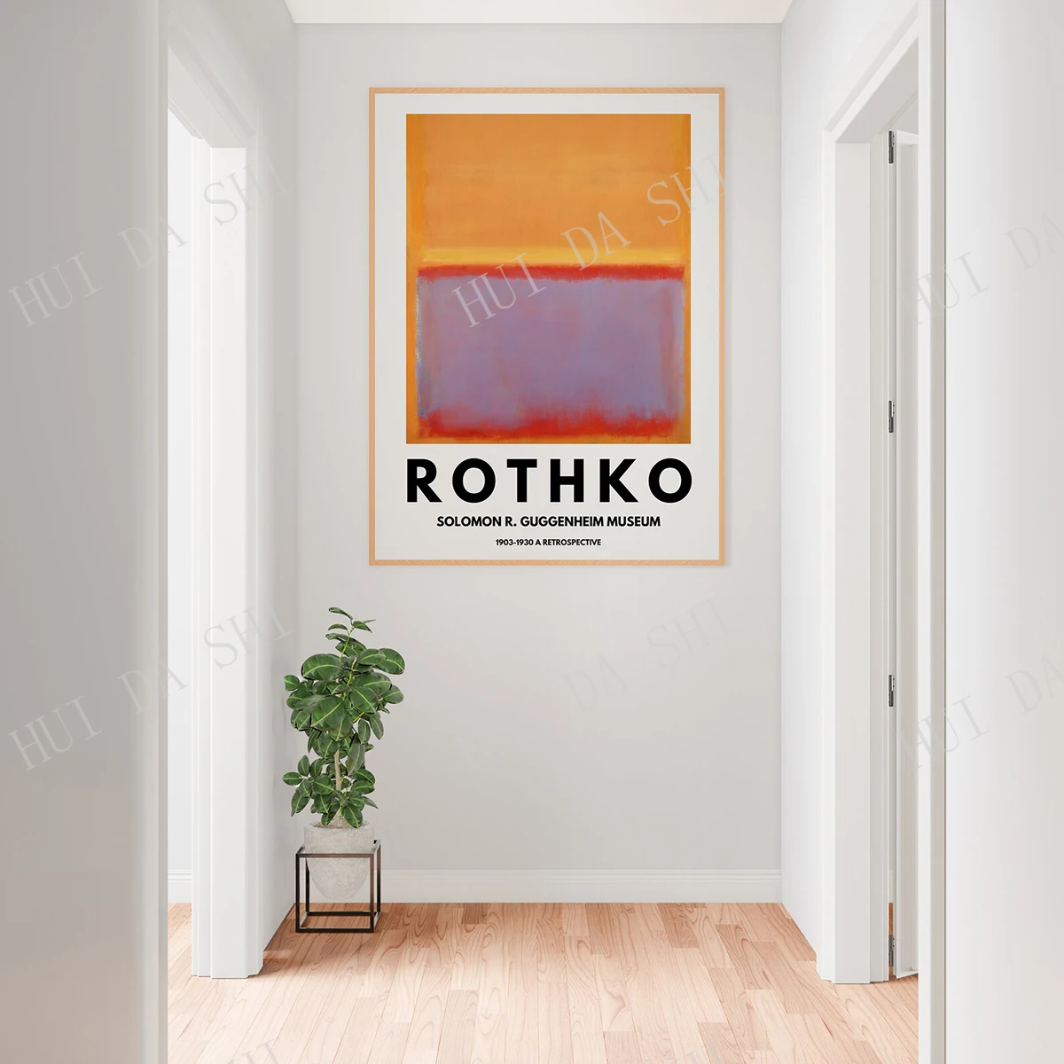 Постер для выставки Марк Ротко желтый художественный принт винтажный музей