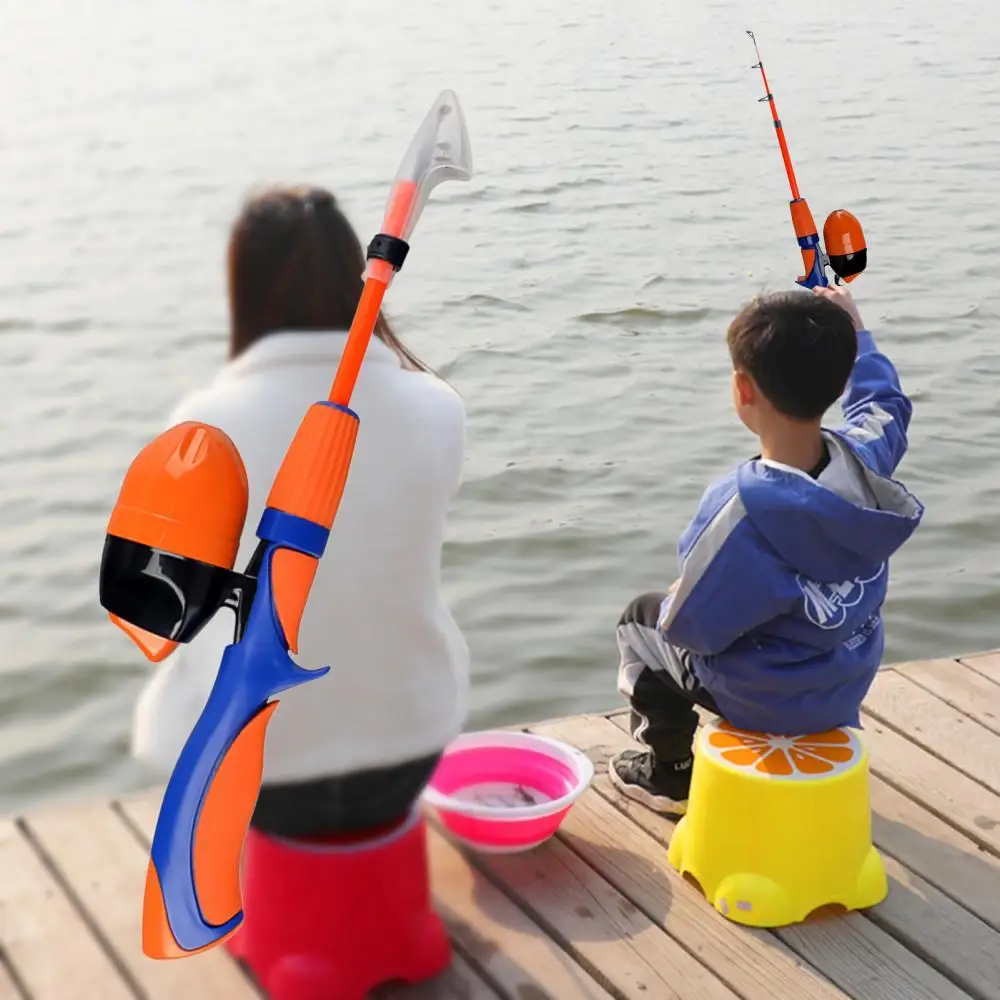 

Набор детских рыболовных удочек, полный комплект с телескопической удочкой и катушкой для спиннинга, приманки, крючки, набор для морской и п...