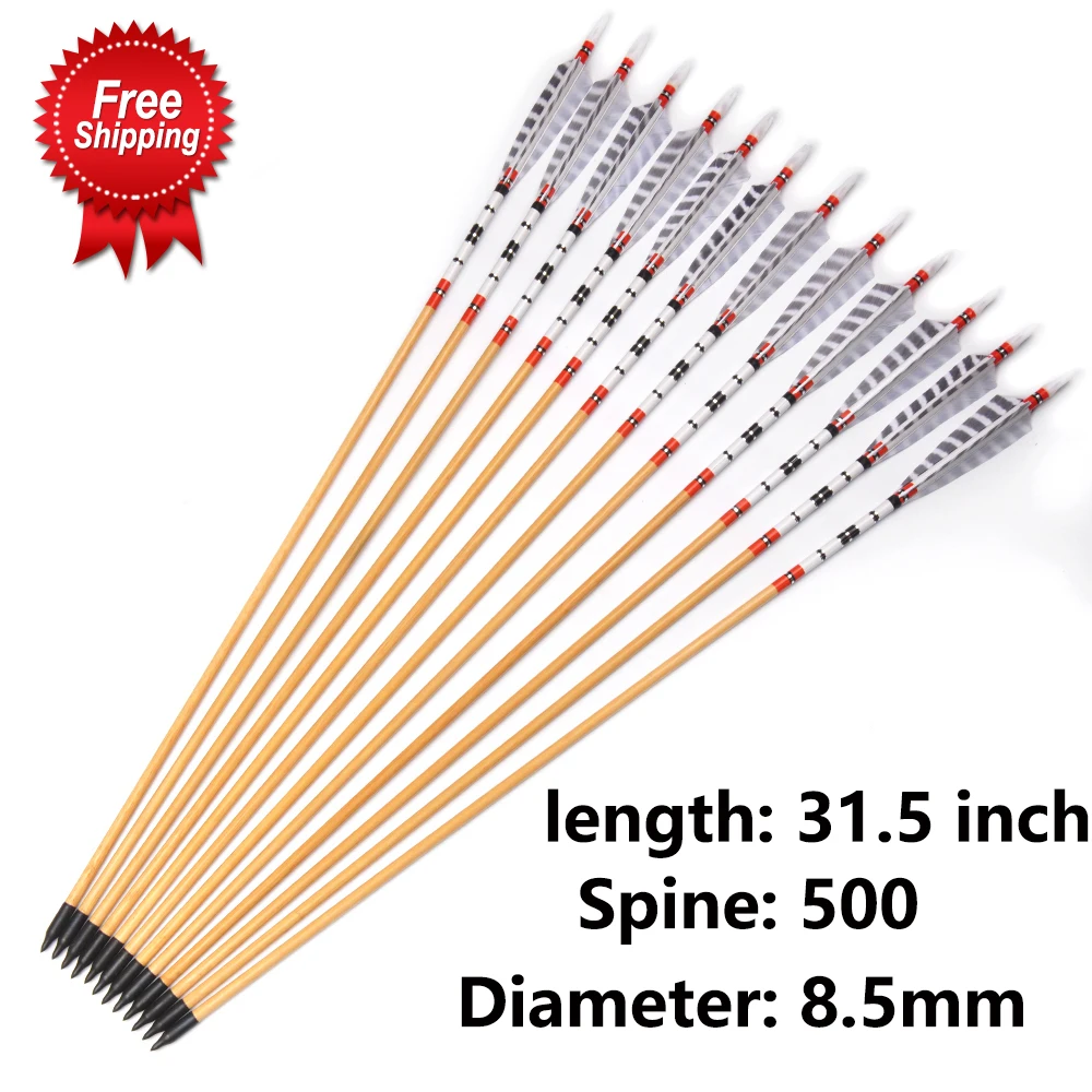 31 5 дюймовая деревянная стрела с павлиньим шлейфом белое перо индейка для