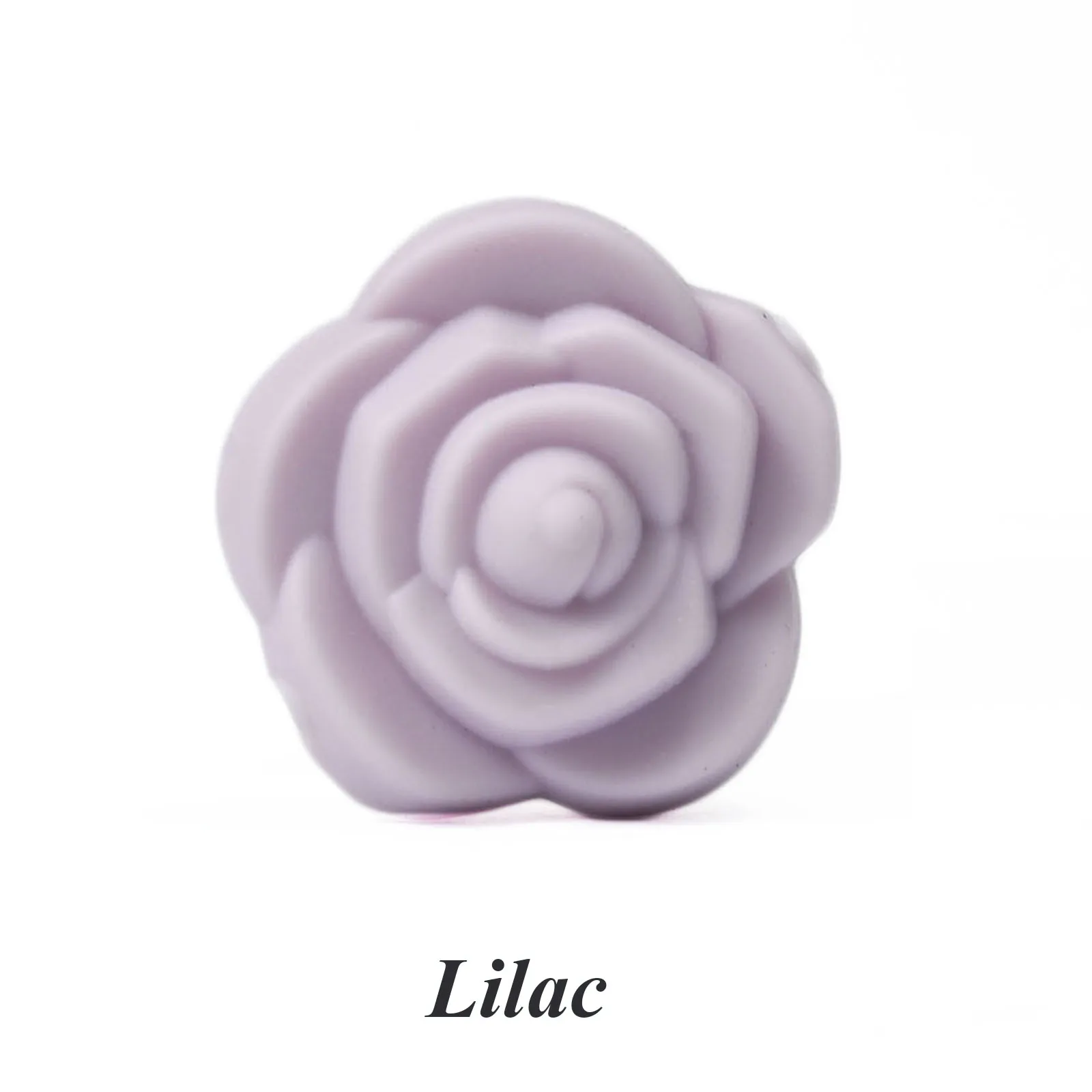 Cuentas de rosa de silicona sin BPA para ni&ntilde;a, mordedores de beb&eacute; con flores, collar de dentici&oacute;n, Juguetes DIY, 10/20 piezas-4