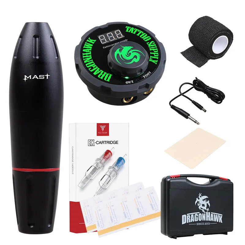

Professional Tattoo Kit Tattoo Permanent Makeup Machine Set Rotary Pen Box Cartridge Needle Tattoo Body Art