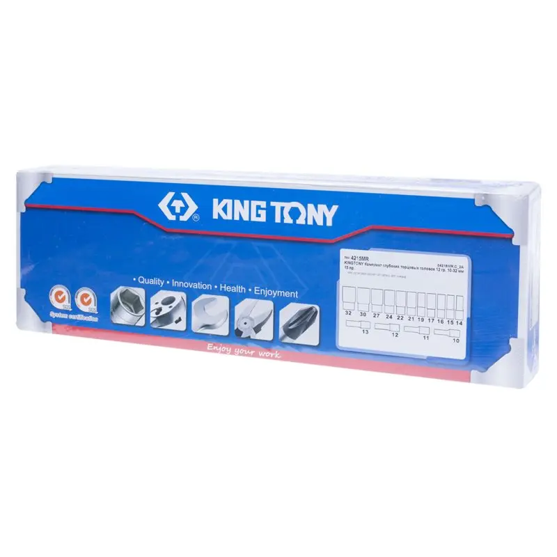 Набор головок торцевых KING TONY 4215MR (15 предметов)|Наборы ручных инструментов| |