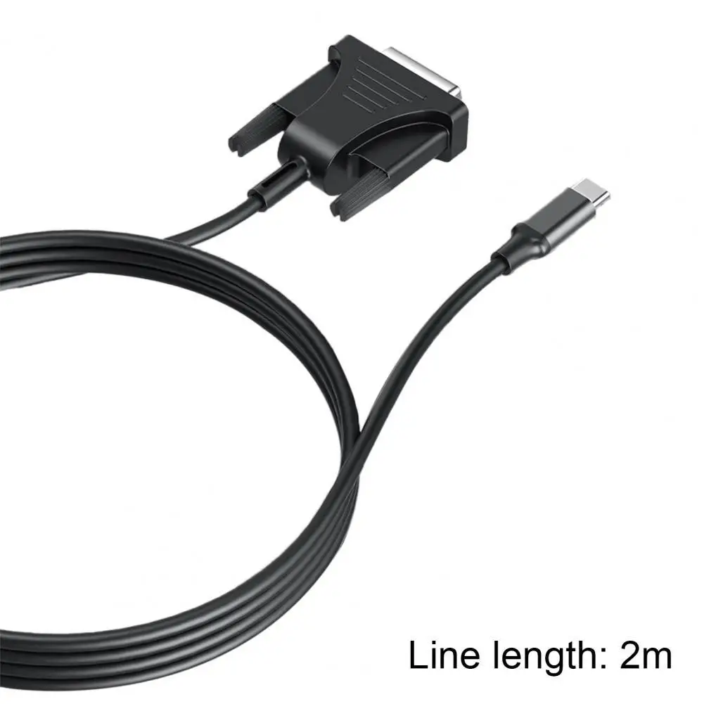 

1.8M 1080P Type-C to DVI Cable Adapter USB C to DVI Converter Type C to DVI D 24+1 Video 1080P 10Gbps Black